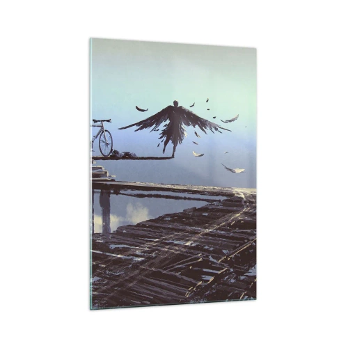 Glastavla - Bild på glas - Ikaros lever än - 70x100 cm
