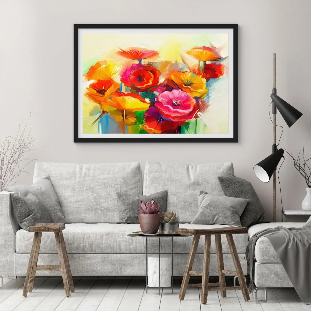 Affisch i svart ram - Inte bara rött - 50x40 cm