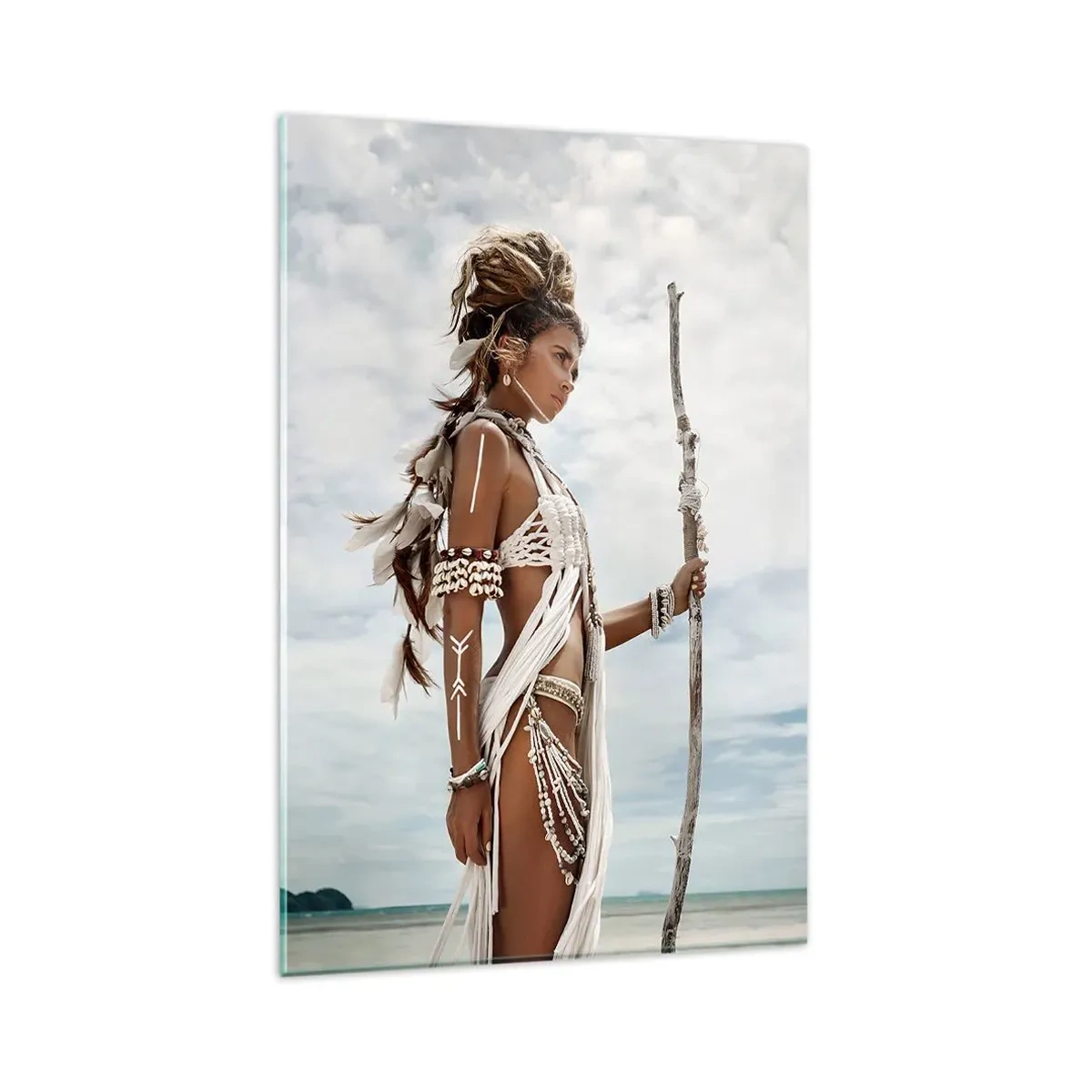 Glastavla - Bild på glas - Tropikens drottning - 80x120 cm