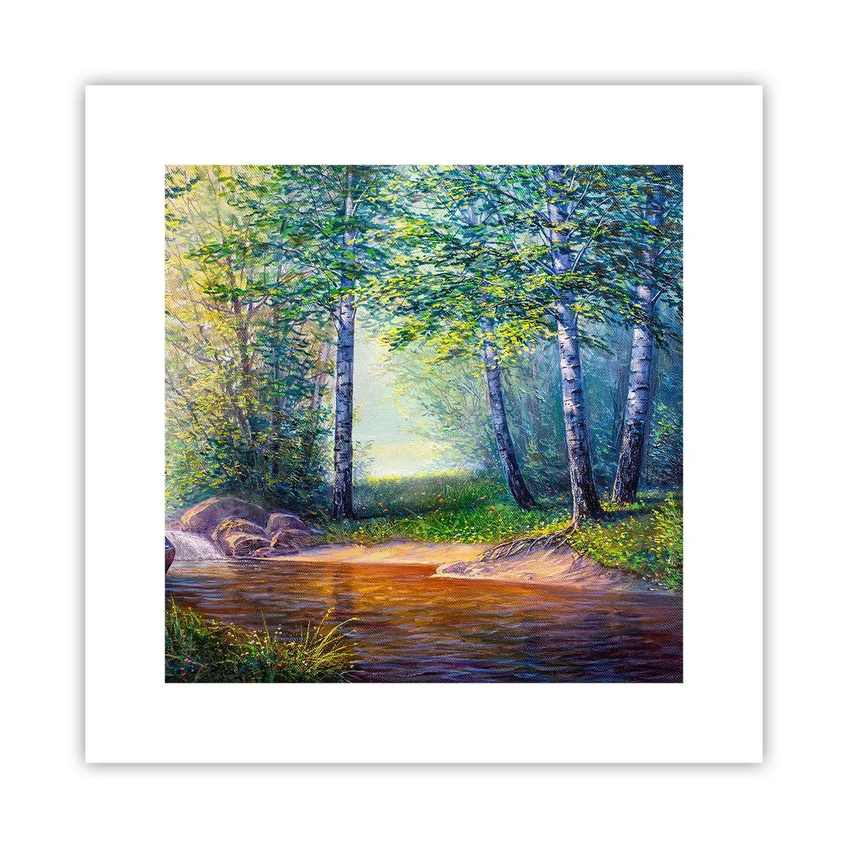 Affisch - Idyllisk vy - 30x30 cm