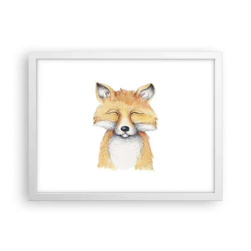 Affisch i vit ram - Rävens humör - 40x30 cm