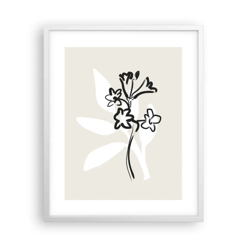 Affisch i vit ram - Skiss till ett herbarium - 40x50 cm