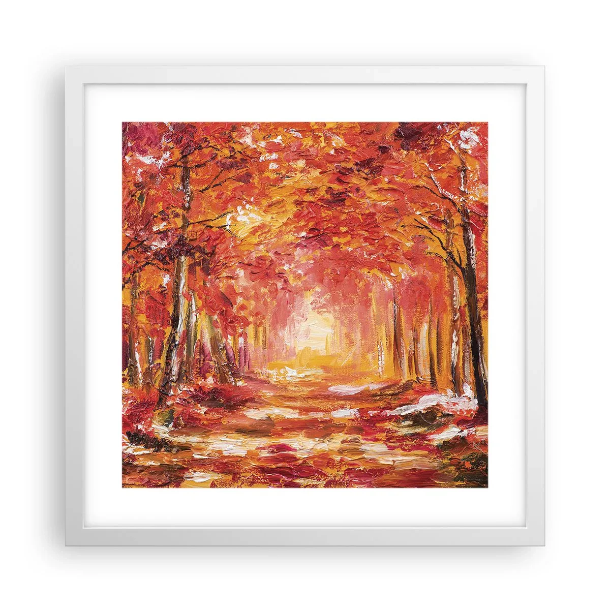 Affisch i vit ram - Kopparskog - 40x40 cm
