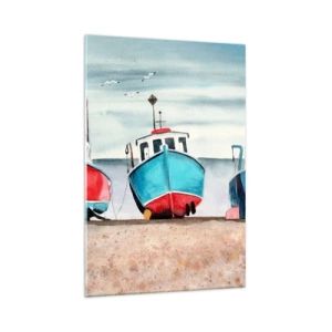 Glastavla - Bild på glas - Redo för fångst - 70x100 cm