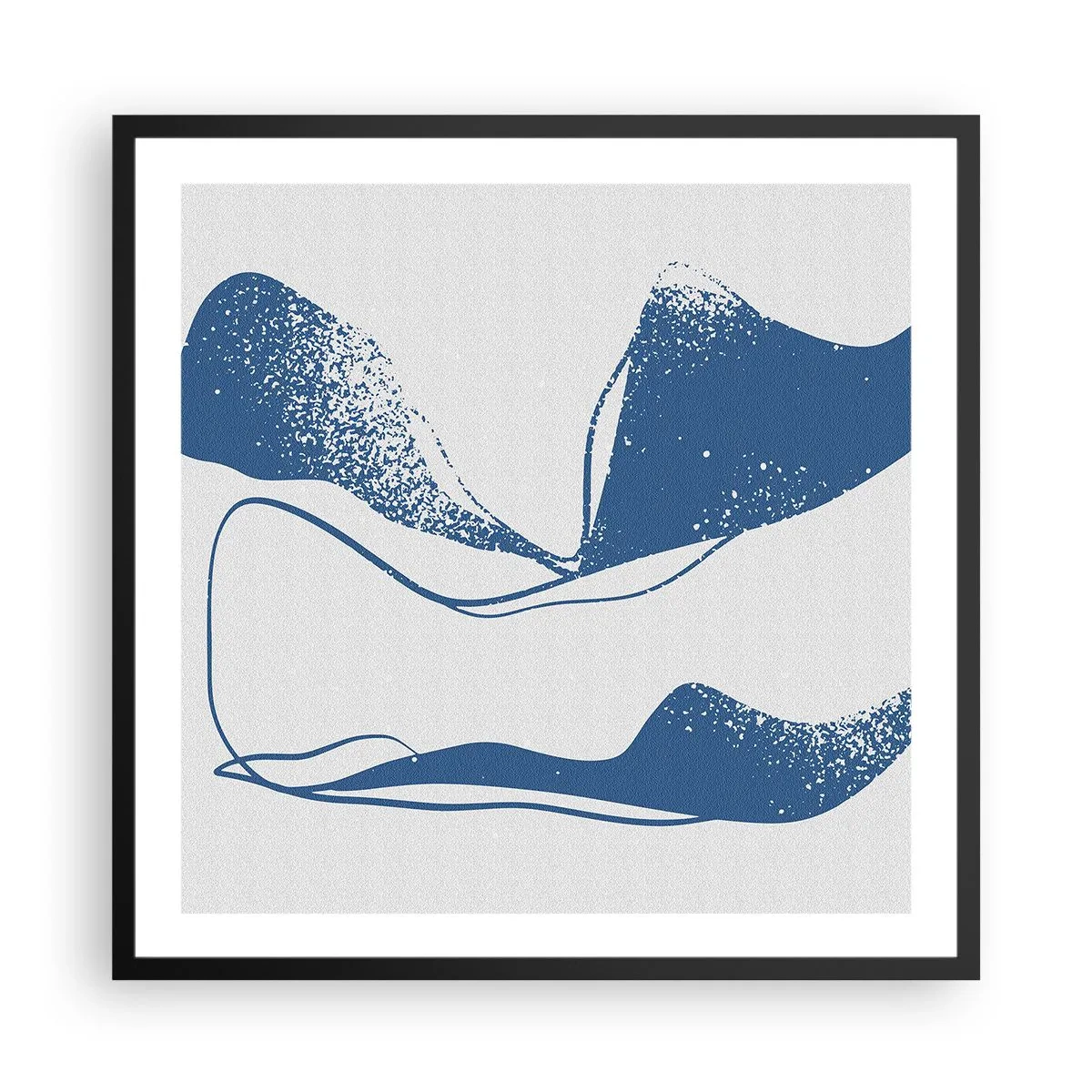 Affisch i svart ram - Bevingad abstraktion - 60x60 cm