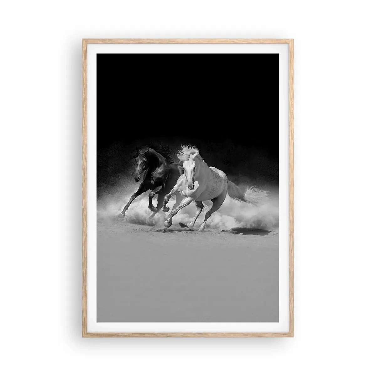 Affisch i ram av ljusek - Frihetens galopp - 70x100 cm