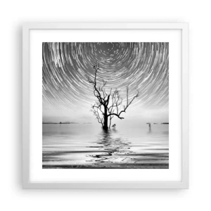 Affisch i vit ram - Naturens symfoni - 40x40 cm
