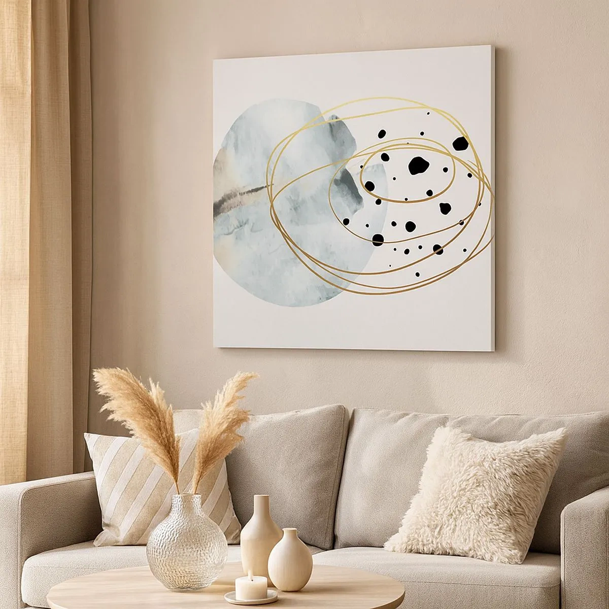 Canvastavla - Bild på duk - I rummets famn - 30x30 cm