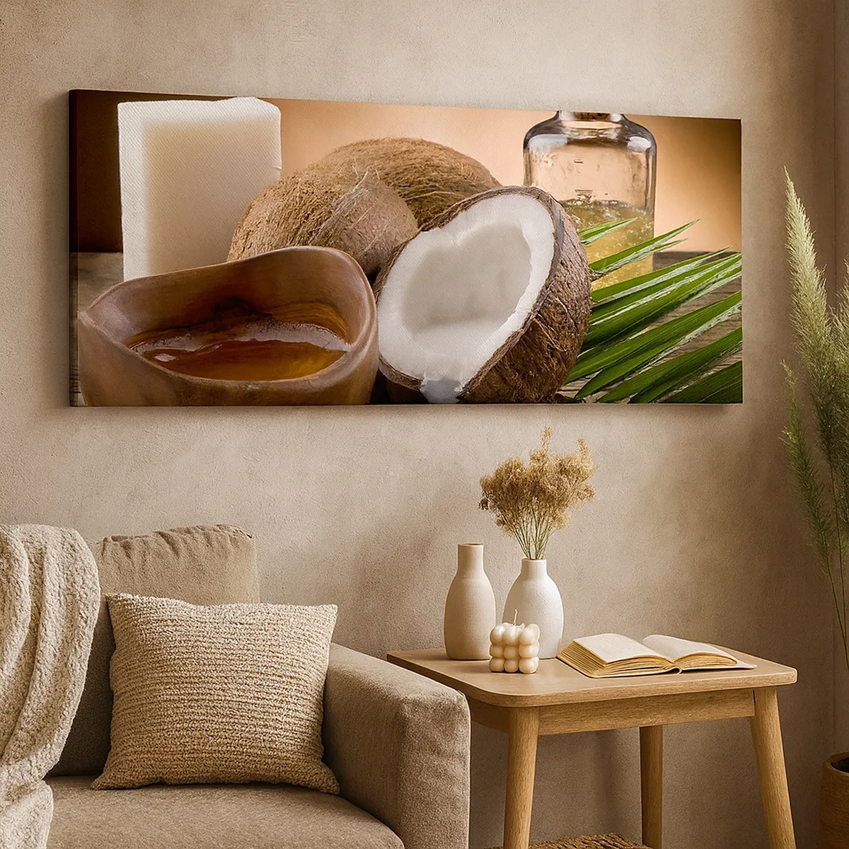 Canvastavla - Bild på duk - Hälsa från tropiska öar - 30x30 cm