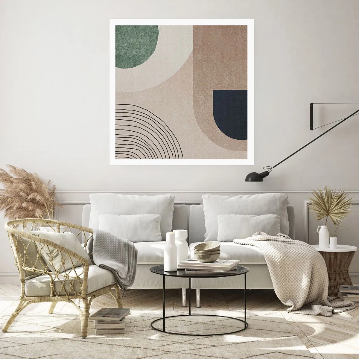 Affisch - Ovalens mjukhet - 40x40 cm