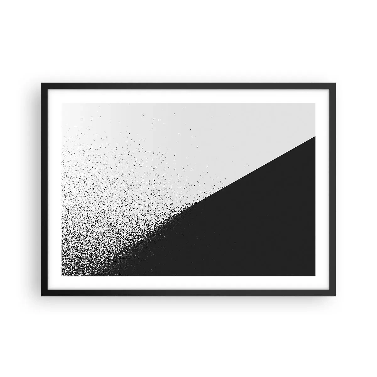 Affisch i svart ram - Snabbare, mer - 70x50 cm