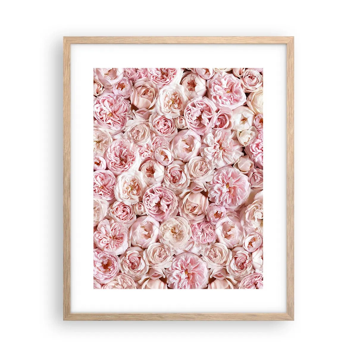 Affisch i ram av ljusek - Strödd med rosor - 40x50 cm