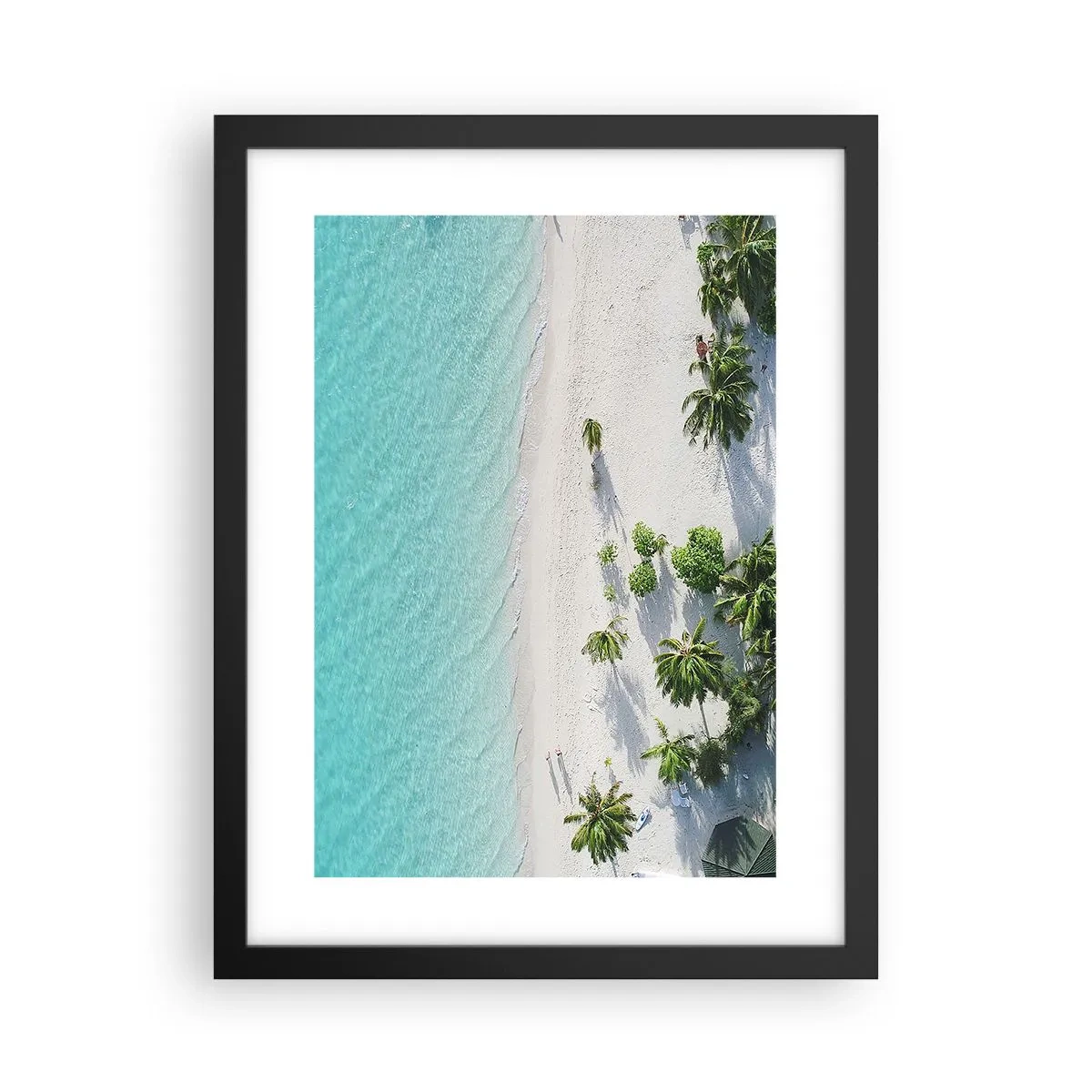 Affisch i svart ram - Semester i paradiset - 30x40 cm