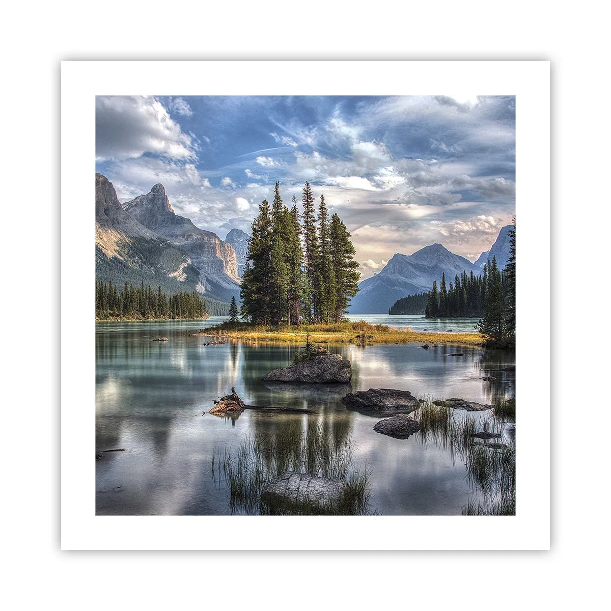 Affisch - Vid stort och rent vatten - 50x50 cm