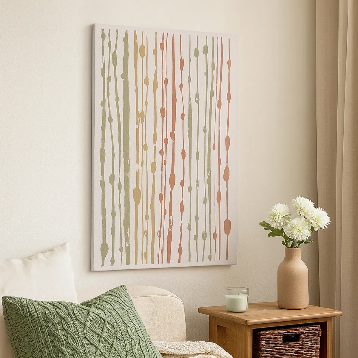 Canvastavla - Bild på duk - Musikalisk färgnotation - 50x70 cm