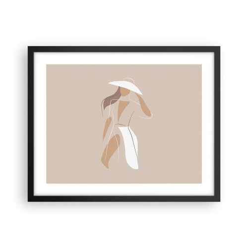 Affisch i svart ram - Mode är lek - 50x40 cm