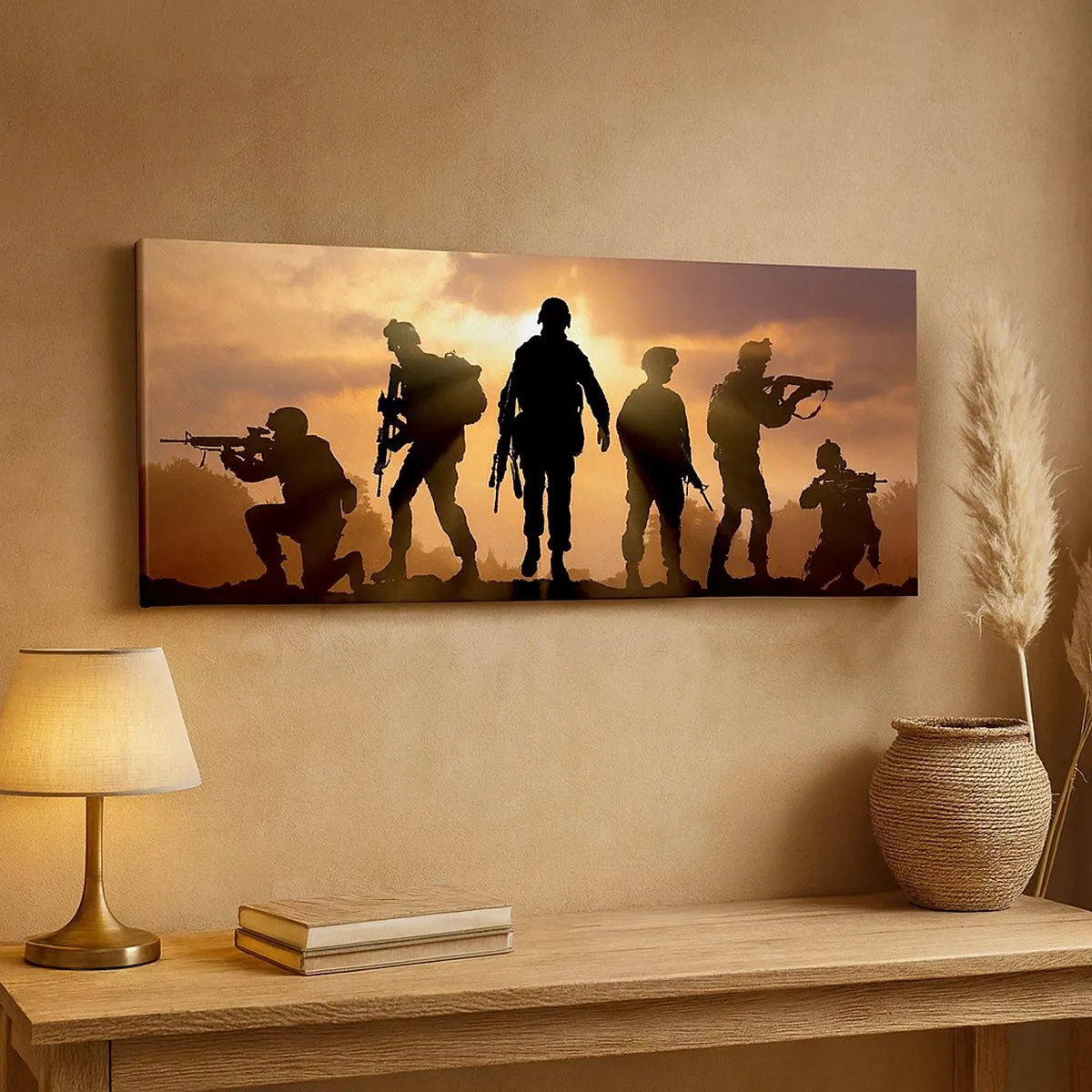 Canvastavla - Bild på duk - Brothers in arms - 100x40 cm