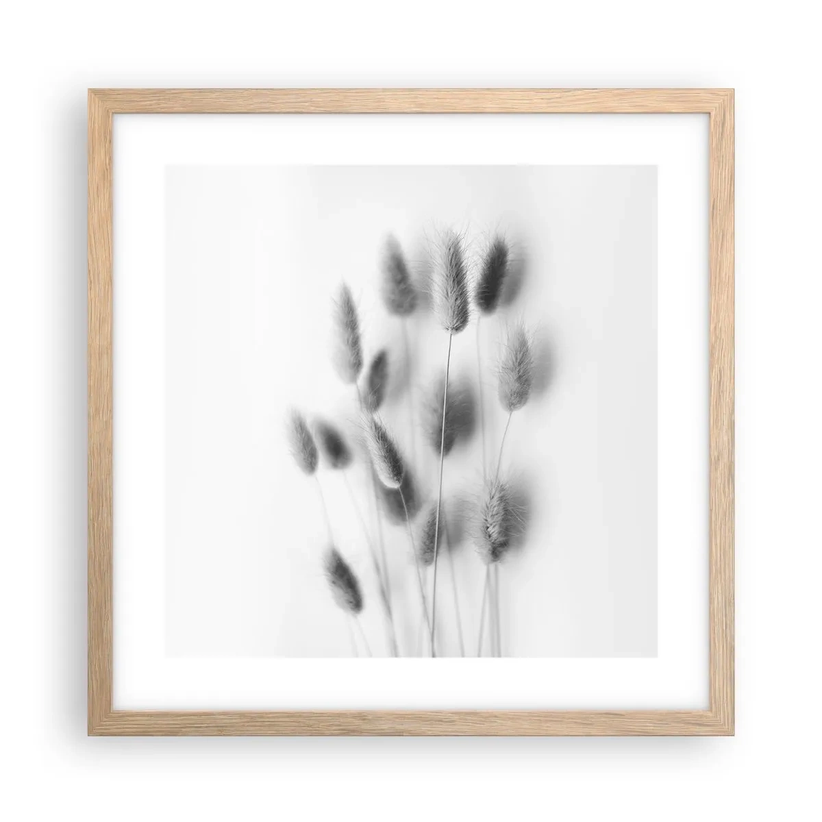 Affisch i ram av ljusek - Fluffigt gräs - 40x40 cm