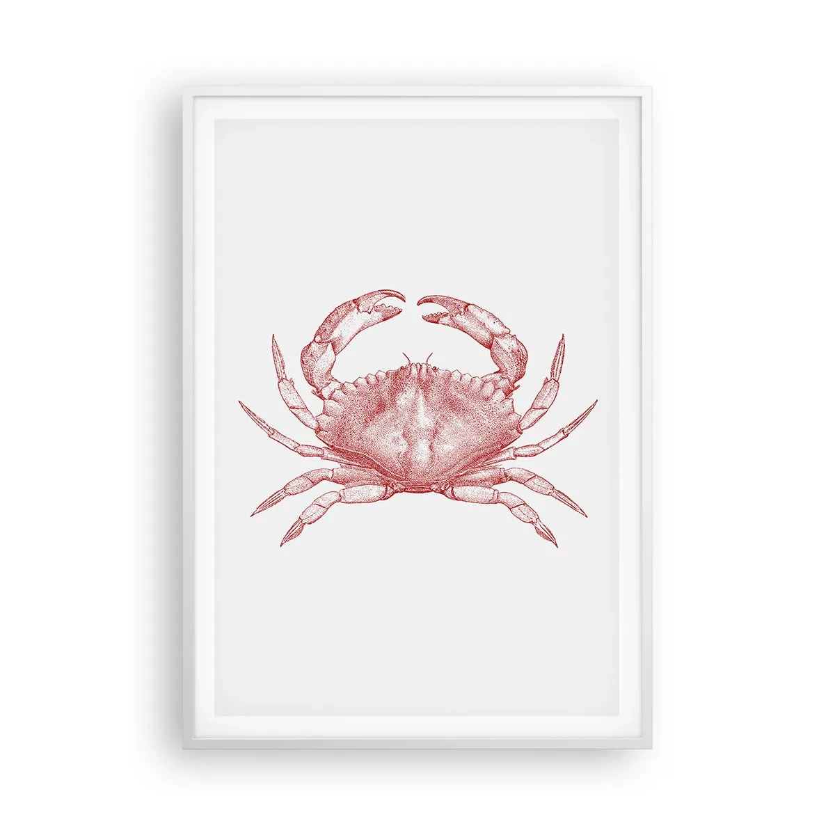 Affisch i vit ram - Krabba över krabbor - 70x100 cm