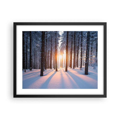 Affisch i svart ram - Tydligt svart på vitt - 50x40 cm