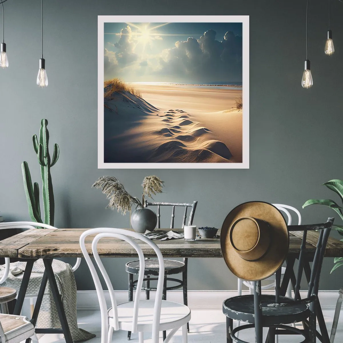 Affisch - Lugnande landskap - 30x30 cm