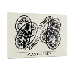 Glastavla - Bild på glas - Det kom ut spontant - 120x80 cm