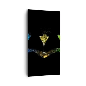 Canvastavla - Bild på duk - Glädjens färger i kristallglaset - 55x100 cm