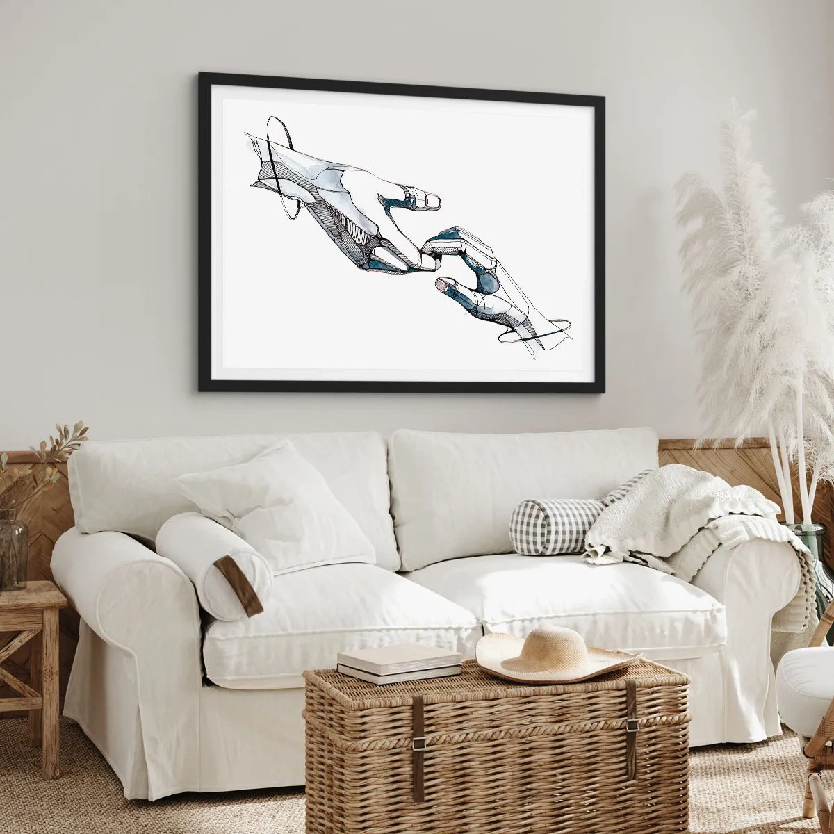 Affisch i svart ram - God gest - 100x70 cm