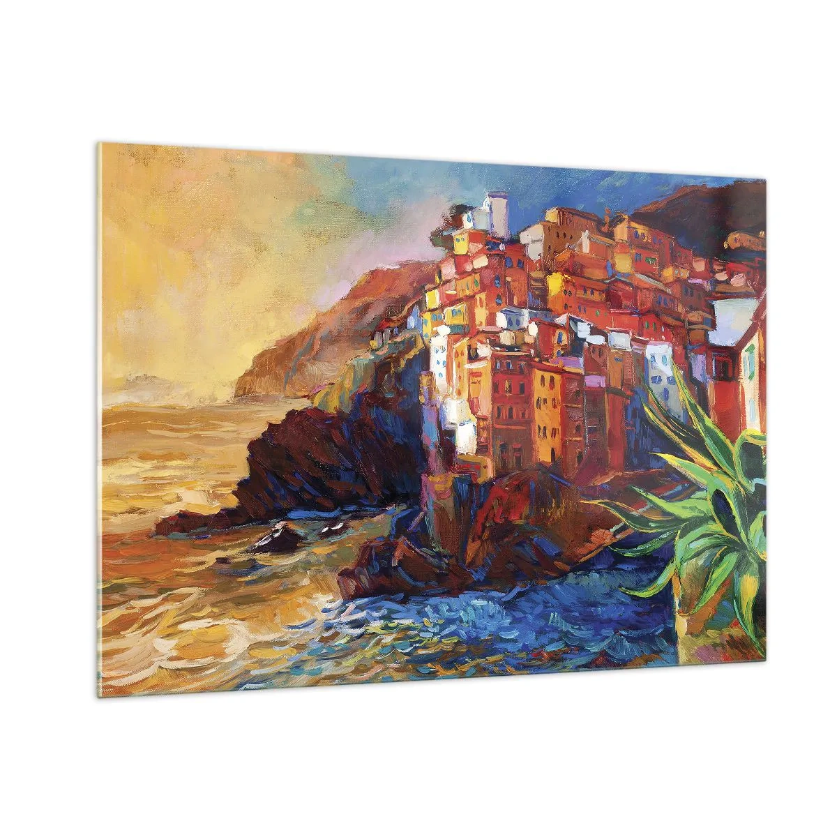 Glastavla - Bild på glas - Italiensk stämning - 100x70 cm