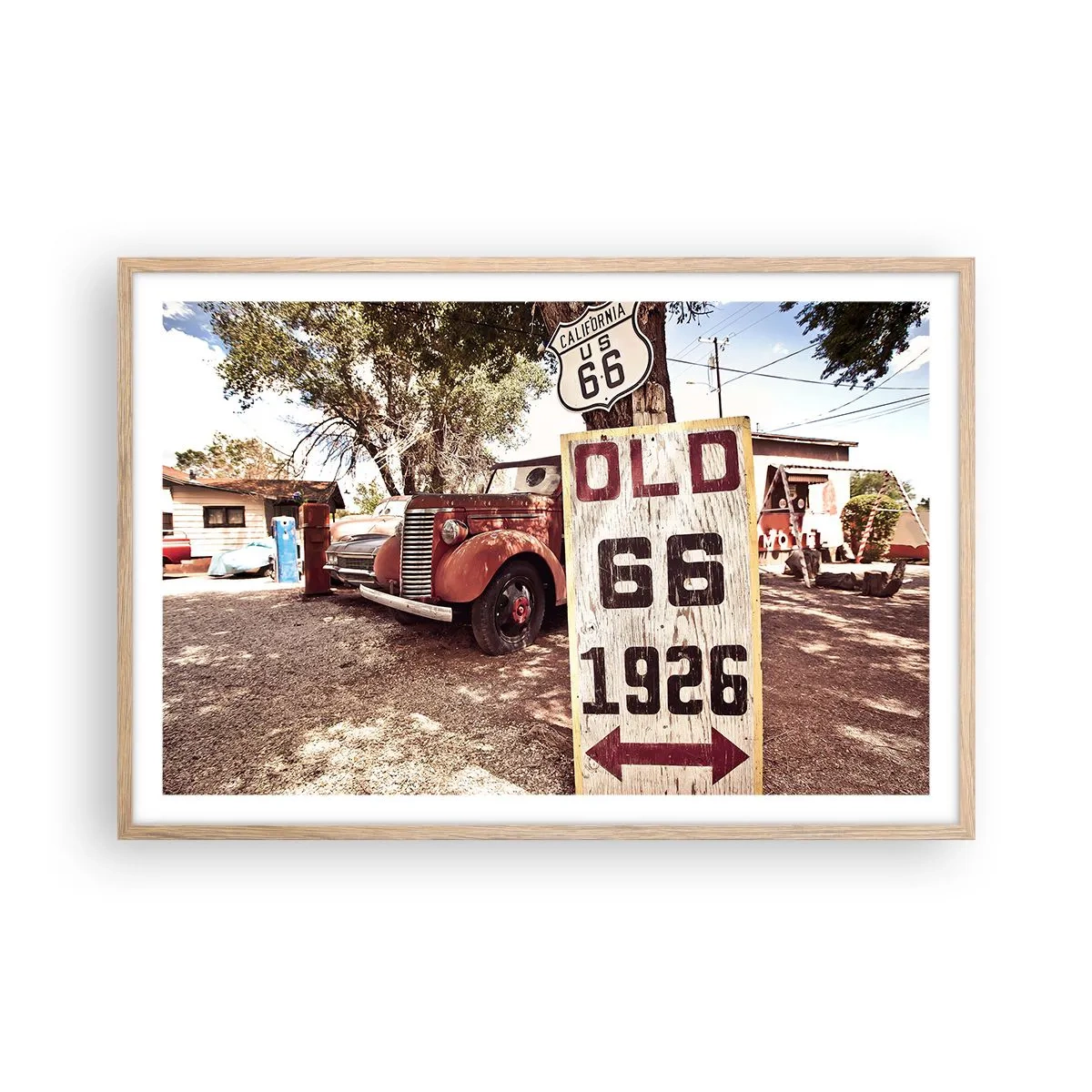 Affisch i ram av ljusek - Amerikanska provinsens legend - 91x61 cm