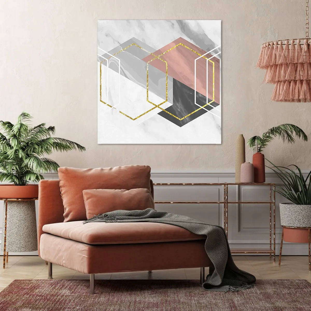 Canvastavla - Bild på duk - Kedjekomposition - 30x30 cm