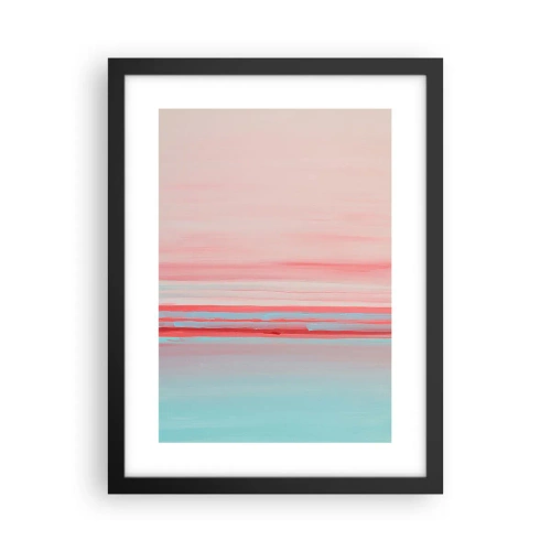 Affisch i svart ram - Abstraktion i gryningen - 30x40 cm