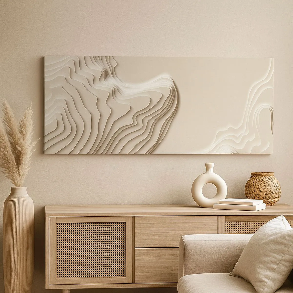 Canvastavla - Bild på duk - Konstens topografi - 100x40 cm