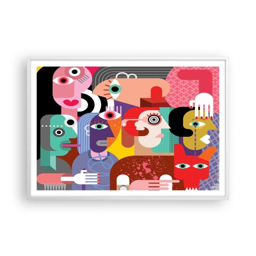 Affisch i vit ram - Vi är från Picasso - 100x70 cm