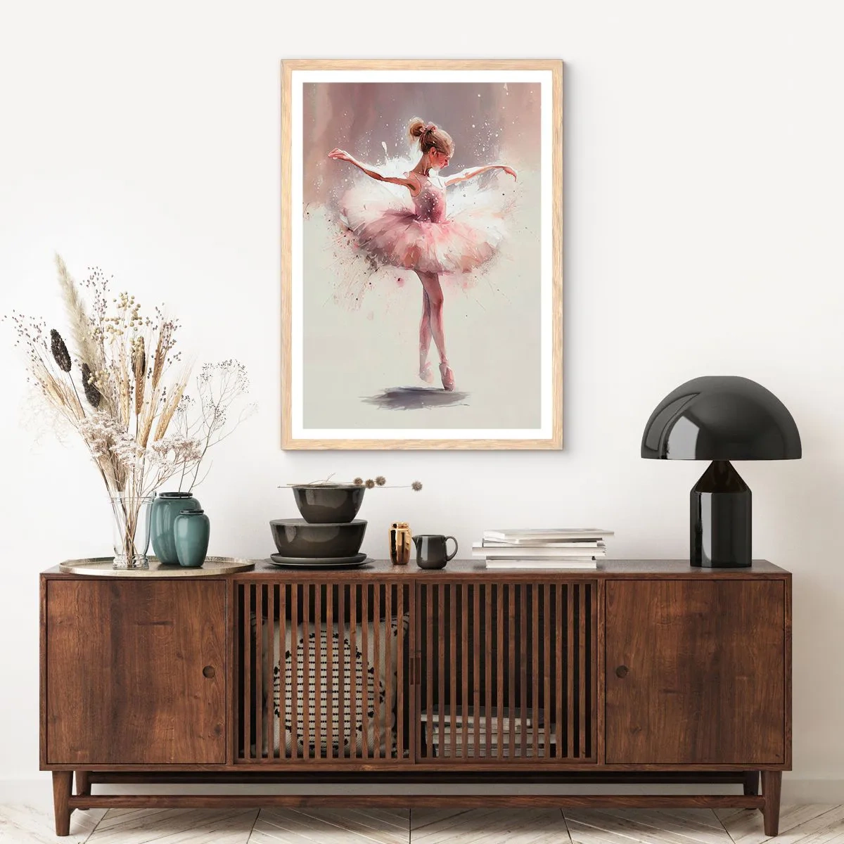 Affisch i ram av ljusek - Som en ung fågel - 61x91 cm