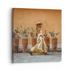 Canvastavla - Bild på duk - I hippiestil - 30x30 cm