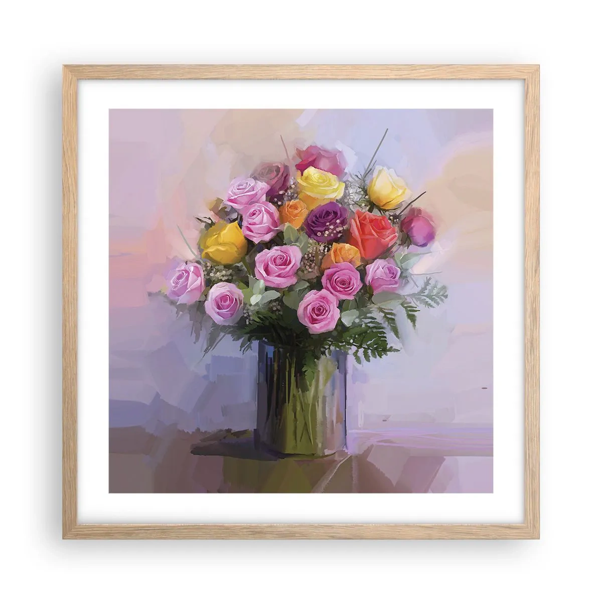 Affisch i ram av ljusek - Stoppad skönhet - 50x50 cm