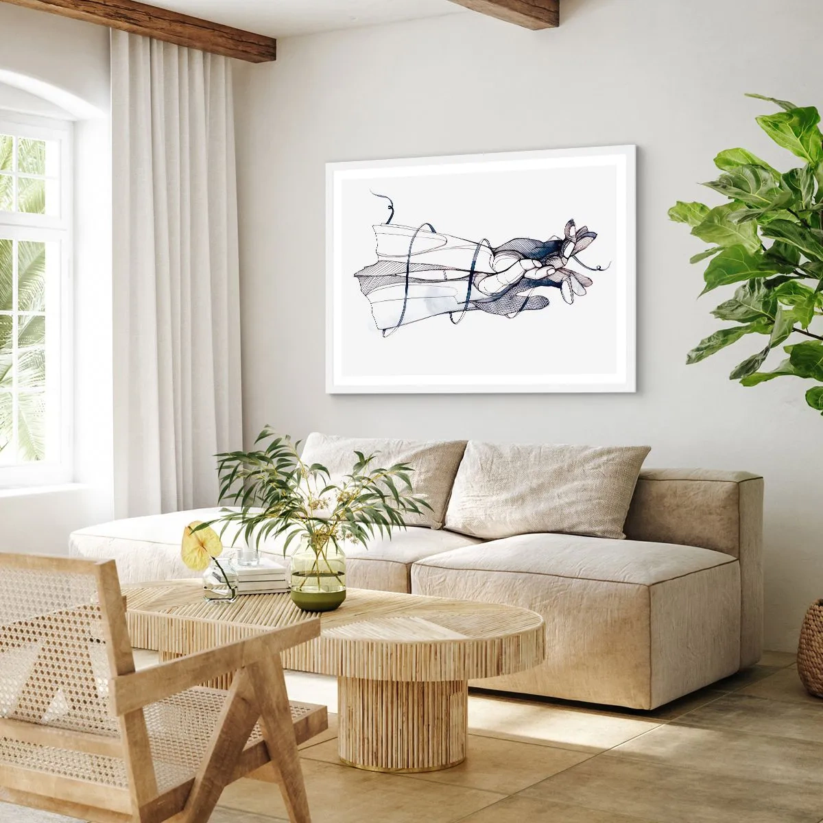 Affisch i vit ram - Smekningens studie - 40x30 cm