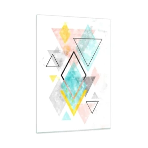 Glastavla - Bild på glas - Geometriskt spel - 50x70 cm