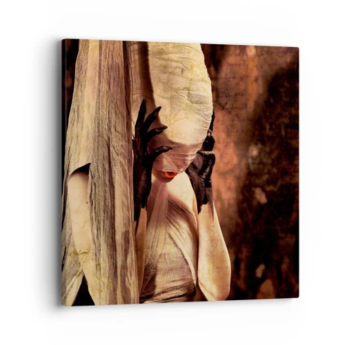 Canvastavla - Bild på duk - Mellan det goda och det onda - 40x40 cm