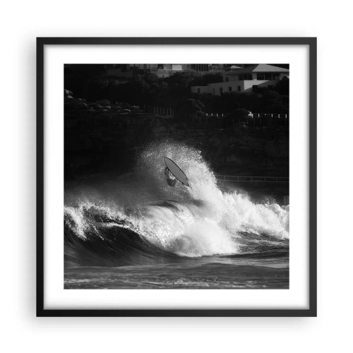 Affisch i svart ram - Utmaning accepterad! - 50x50 cm