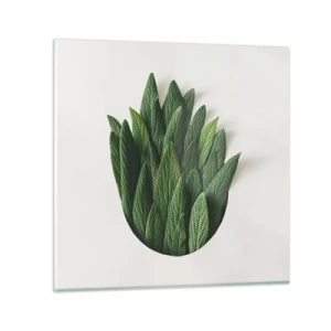 Glastavla - Bild på glas - Ostoppbar nyfikenhet - 50x50 cm