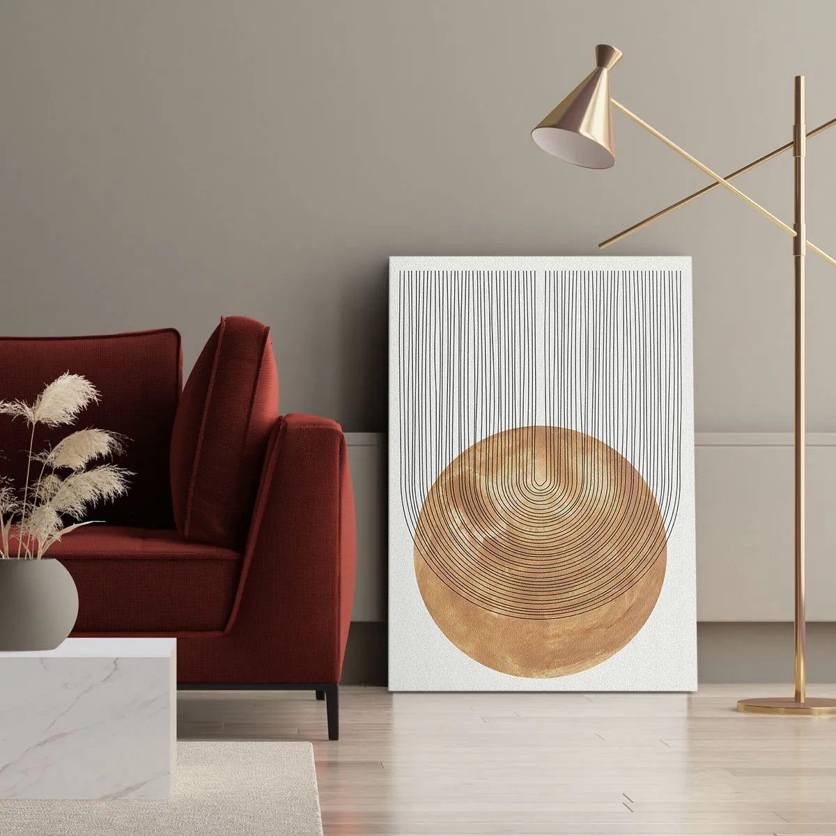 Canvastavla - Bild på duk - En solig komposition - 70x100 cm