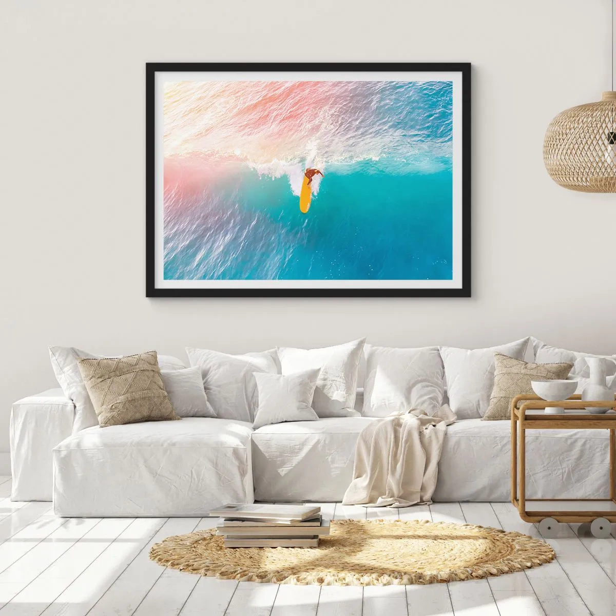 Affisch i svart ram - Havsryttare - 70x50 cm