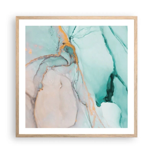 Affisch i ram av ljusek - Formernas och färgernas dans - 60x60 cm