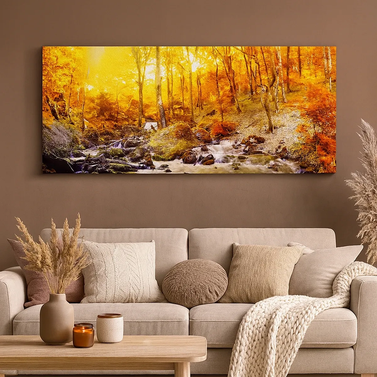 Canvastavla - Bild på duk - Stenar infattade i guld och platina - 30x30 cm