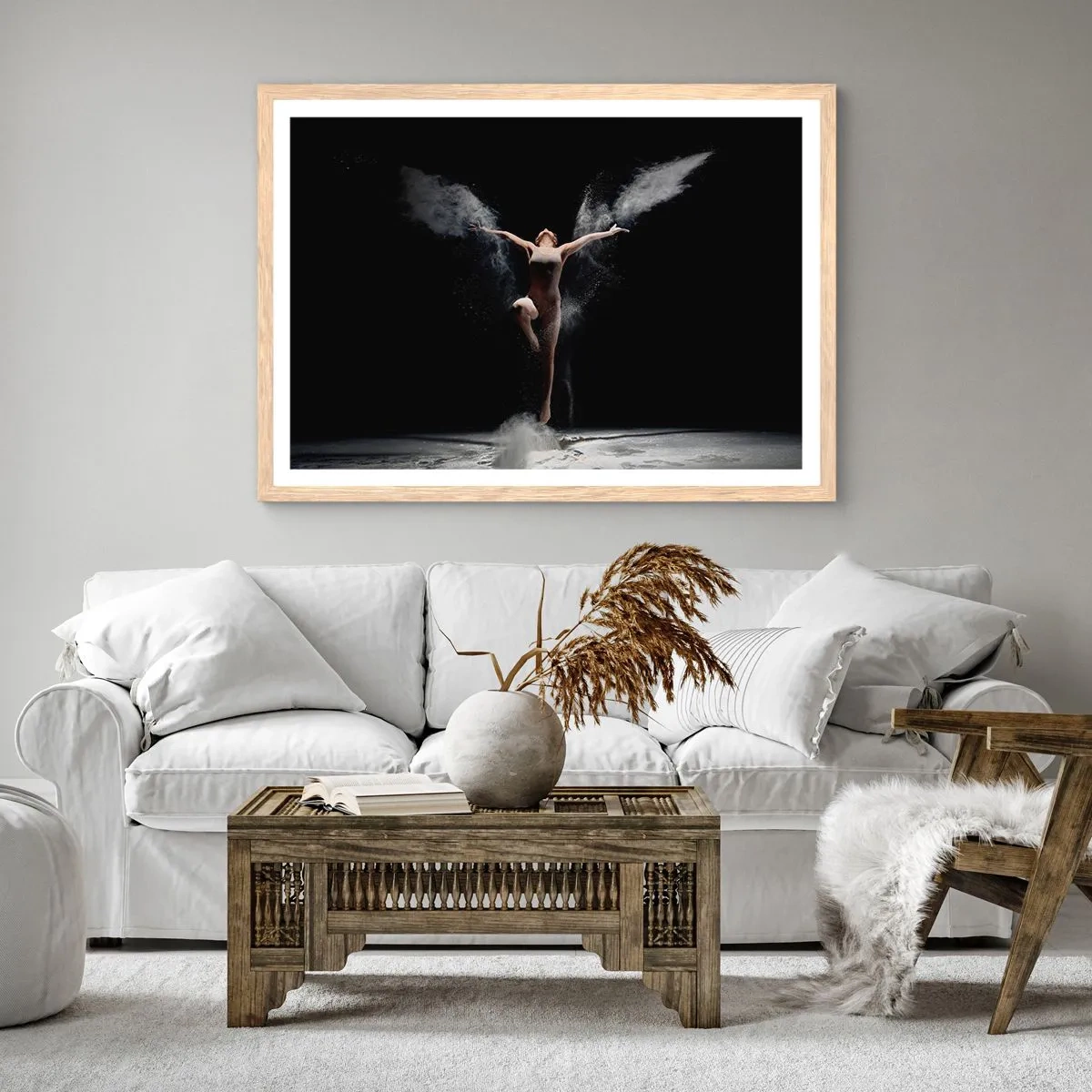 Affisch i ram av ljusek - Alverna finns - 50x40 cm