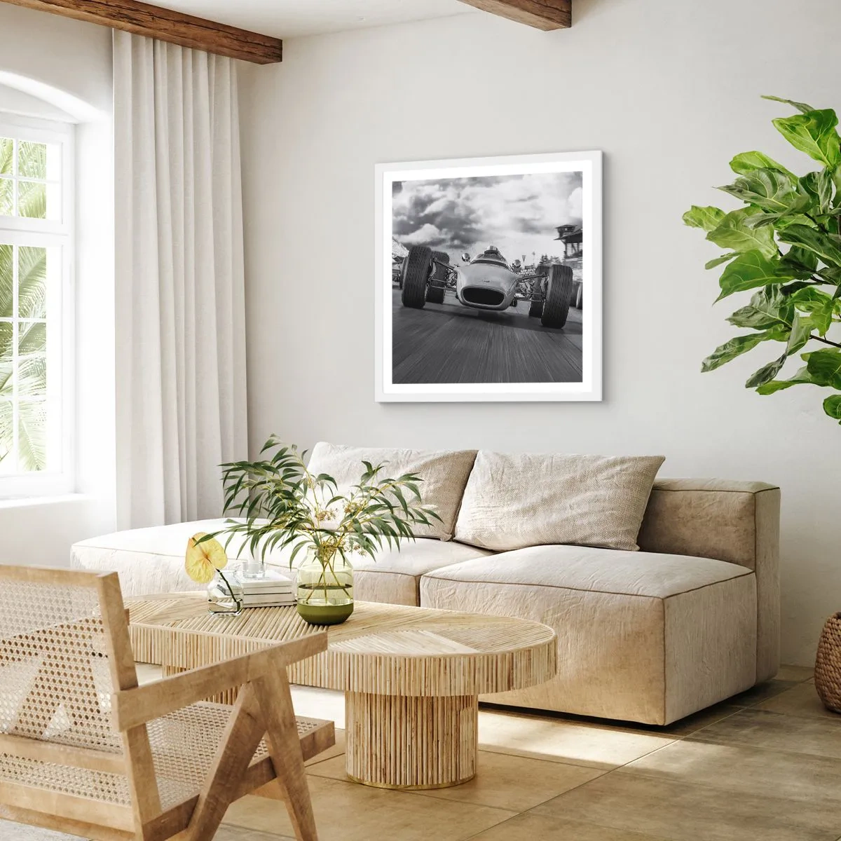 Affisch i vit ram - Kraften finns! - 40x40 cm