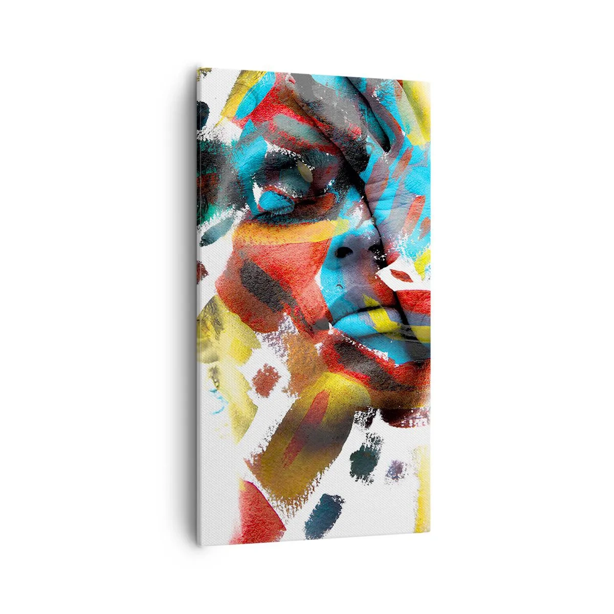 Canvastavla - Bild på duk - Färgrik personlighet - 55x100 cm