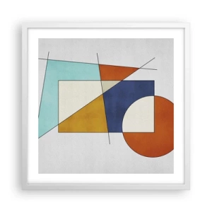 Affisch i vit ram - Abstraktion: modernistiskt nöje - 50x50 cm